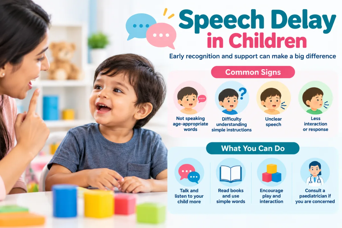 Infographic: speech delay signs and what parents can do